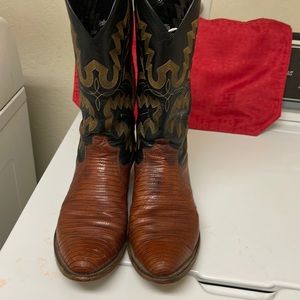 Mens lizard skin boots